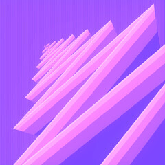 Poster - Geometric pink colored zigzag pattern. Decoration element background. 3d rendering digital illustration