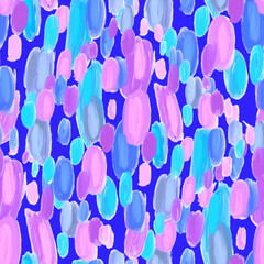 Poster - Creative seamless pattern with beautiful bright abstract elements. Colorful texture for any kind of a design. Graphic abstract background. Contemporary art. Trendy modern style. Oil paint effect.	