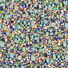 Poster - Creative seamless pattern with beautiful bright abstract elements. Colorful texture for any kind of a design. Graphic abstract background. Contemporary art. Trendy modern style. Oil paint effect.	