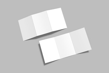 A5 Trifold Brochure Blank Mockup