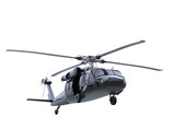 Fototapeta Natura - War helicopter on transparent background. 3d rendering - illustration