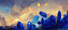 Lapis Lazuli Raw Minerals Wallpaper
