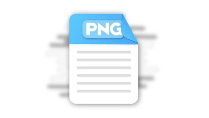 Poster - PNG file icon. Flat design graphic. Animation PNG icon. Motion design isolated on white background