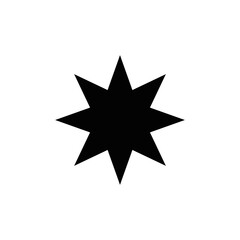 Wall Mural - star icon shape on transparent background