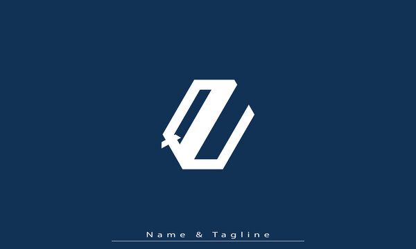Alphabet letters Initials Monogram logo QU , UQ