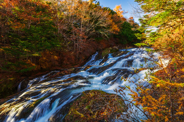 Ryuzu Falls in Autumn, Japan