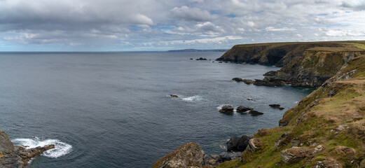 Wall Mural - landscape view of the cliffs and coastline of St. Ives Bay in Cornwall