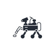 mars rover icon vector icon.Editable stroke.linear style sign for use web design,logo.Symbol illustration.