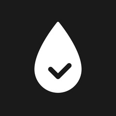 Poster - Hydration dark mode glyph ui icon. Water consumption. Stay hydrated. User interface design. White silhouette symbol on black space. Solid pictogram for web, mobile. Vector isolated illustration