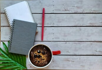 Cup of coffee on the table