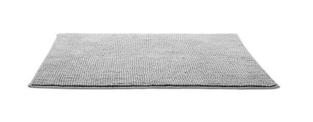 Wall Mural - Grey soft bath mat isolated on white