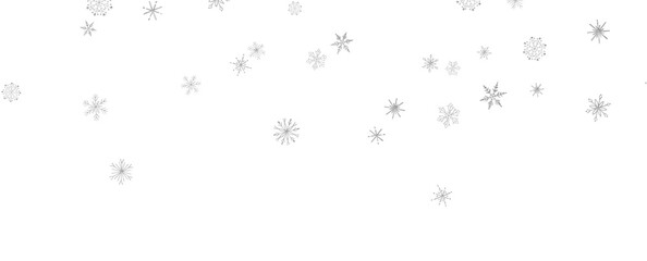 Poster - With Realistic Snowflakes Overlay On Light Silver Backdrop. Xmas Holidays