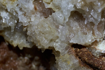 Wall Mural - Crystals on speleothemes in a cave