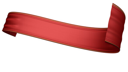 Wall Mural - 3d rendering red ribbon for composition