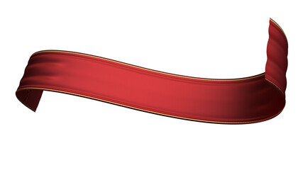Wall Mural - 3d red ribbon for composition