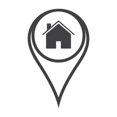 Canvas Print - Home location icon