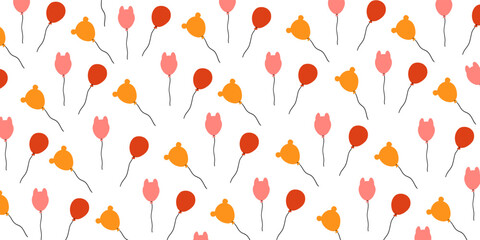 Poster - Abstract balloon in cute pattern design style for cartoon background and wallpaper