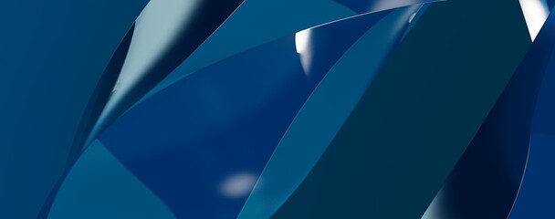 Poster - abstract blue waves background, happy mood, 3d render, 3d illustration