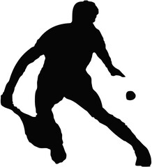 Wall Mural - tennis player silhouette design very cool