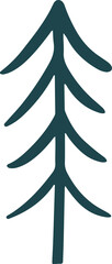 Wall Mural - Cute Douglas fir tree Illustration for design element