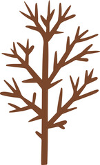 cute autumn tree illustration for design element