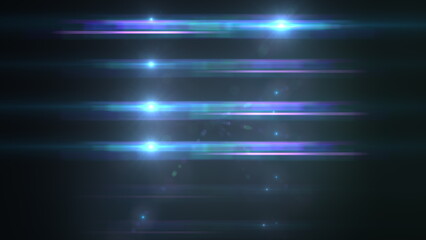 Poster - Wall flickering lights. Computer generated 3d render