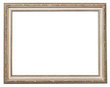 Isolated Wooden Ornate Picture Frame