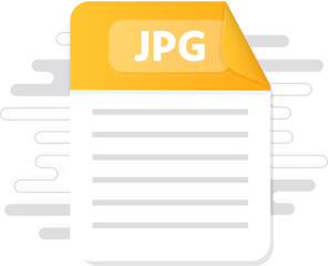 Poster - JPG file icon. Flat design graphic illustration. Vector JPG icon