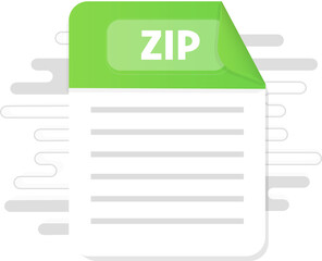 Poster - ZIP file icon. Flat design graphic illustration. Vector ZIP icon