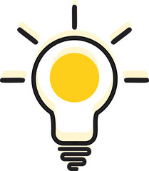 Poster - Lamp icons set. Idea lamp icon collection. Flat style