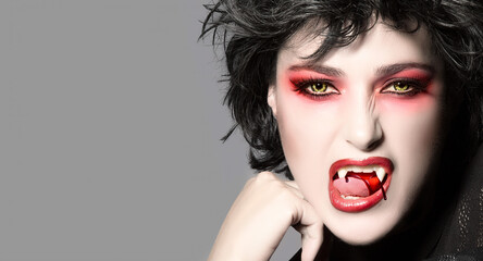 Fototapeta vampire. beauty gothic girl