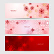 © Salman - Christmas red background with snow and snowflake