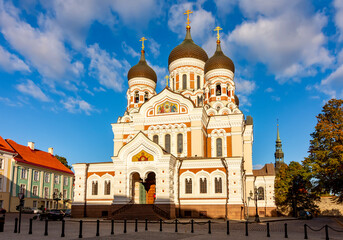 Wall Mural - Alexander Nevsky cathedral on Toompea hill in Tallinn, Estonia