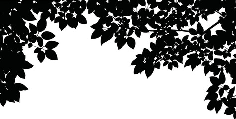 a vector background of tree leaves for artwork compositions