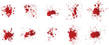 A Collection Of Blood Splats For Artwork Compositions And Textures