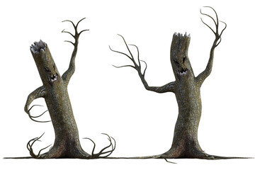 Two angry trees