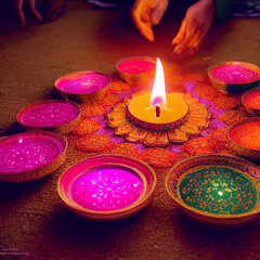 Poster - Diwali light decoration