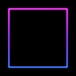 The neon square frames design concept. Abstract neon light creative border. A modern purple frame on black background. Vector