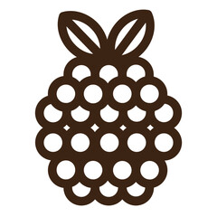 Poster - berry pile rasberries outline icon