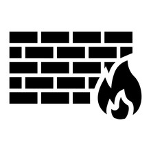 Firewall Glyph Icon