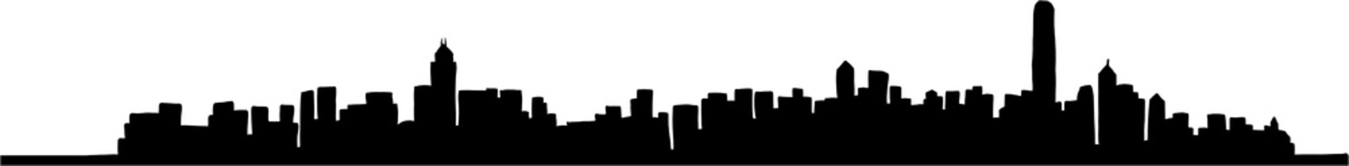modern cityscape skyline silhouette doodle drawing