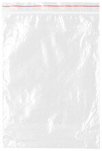 Plastic Transparent Cellophane Bag On White Background. The Texture Looks Blank And Shiny. The Plastic Surface Is Wrinkly And Tattered Making Abstract Pattern.