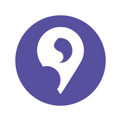 Poster - Location icon vector in trendy and unique design style in purple color. Simple Symbol concept from back to school theme collection. Suitable for many purposes design.