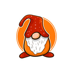 Premium vector l gnom x santa clause versi 2 vector cute charachter design.