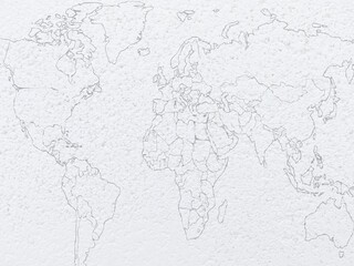  world map on white background