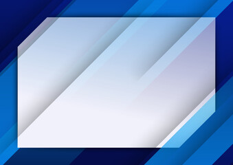 Leinwandbilder - Modern blue abstract background for business presentation design template