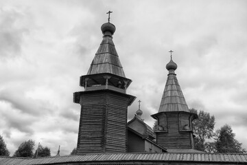 Wall Mural - wooden church russian north architecture religion orthodoxy