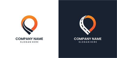 Creative street location logo design