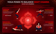 Yoga poses to Balance Root Chakra–Vector Design