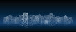 © cofficevit - Building at night. A city full of skyscrapers. Symbol of the smart community of the future.